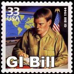 10 Education Postage Stamps GI Bill Student Vintage Stamps for Mailing